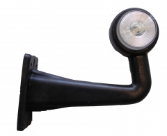 Breedtelicht rood/wit 160mm.30º LED 24V.(R)
