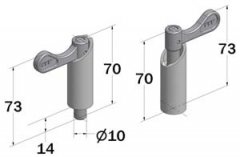 Springlatch 10 mm.