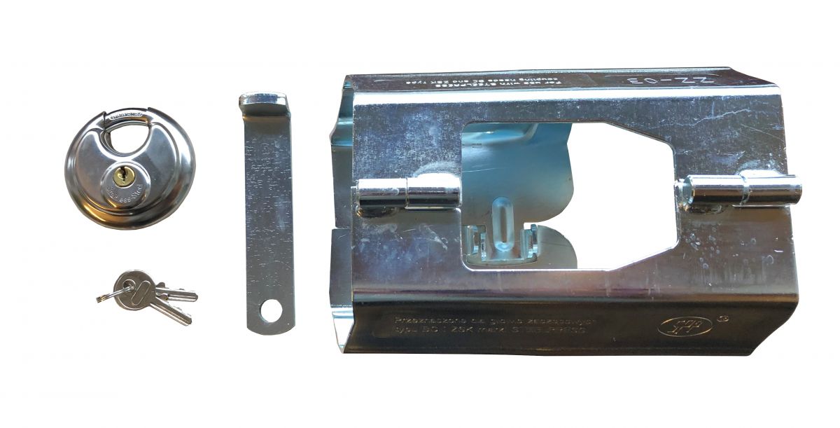 Coupling hitch lock with discus lock 70mm. 