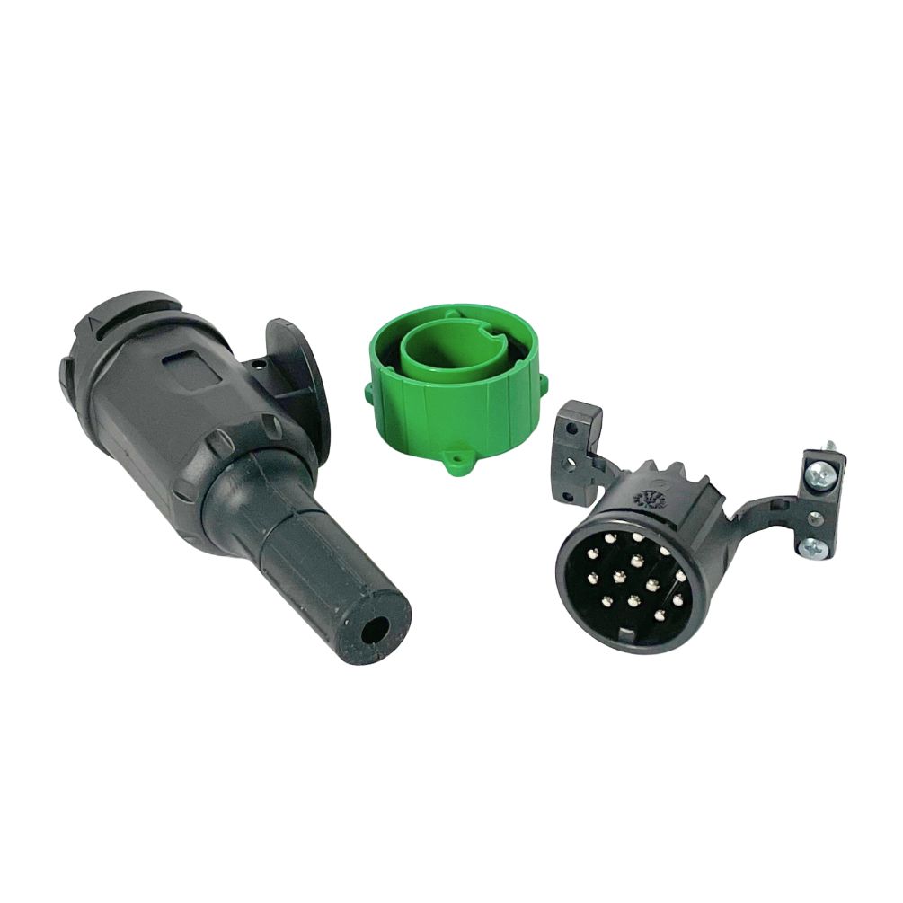 Stekker 13p.pvc met afdichtingskap