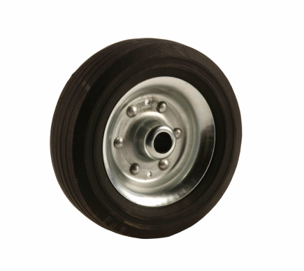 Spare wheel metal rim solid rubber tyre 200x50mm.