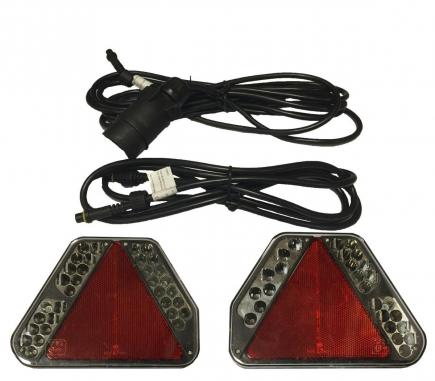 Rear lamp set  Led 200x145 mm. 4m cabel 13 p.  Sin