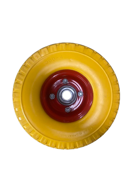 Anti-puncture tyre, 300*4, 20mm axle hole, incl. ball bearing
