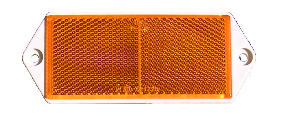 Reflector oranje 125x51mm.schroefbaar