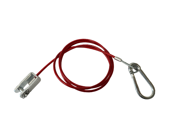 Breakaway cable red 114cm fork/hook