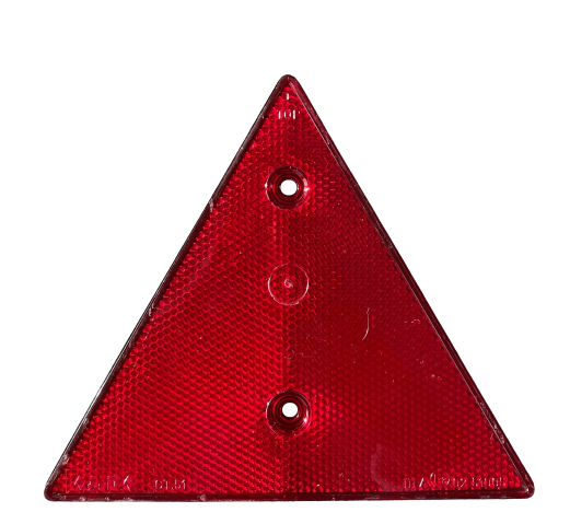 Triangle reflector 155x155x155mm.red screwed