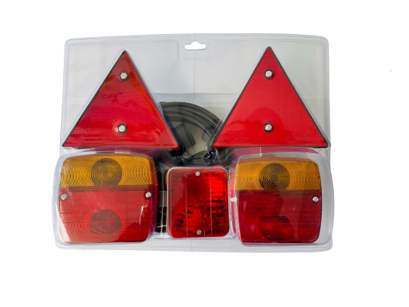 Verlichtingset magneet 7p.kabel 7,5m.driehoek-reflector mistlamp