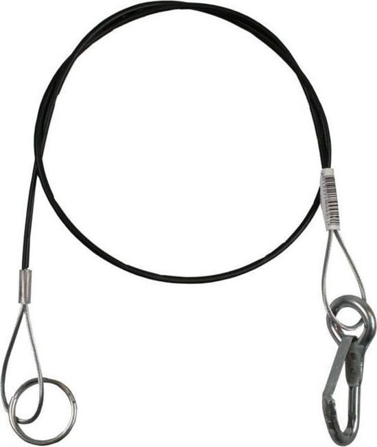 Breakaway cable black 150cm.eye/hook