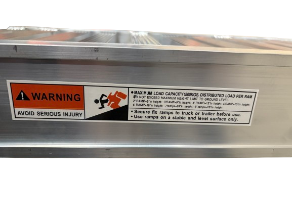 Set oprijplaten alu. 2400x300x75mm 3000kg. (2St.)