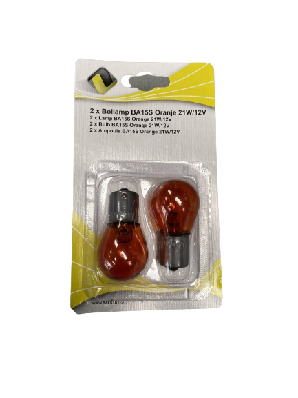 Ball lamp 21W.12V. orange 2 in blister