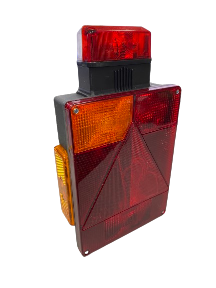 Rear lamp 160x220mm.(L) 4f.12V.Radex 6802/2 with side marker and top lamp