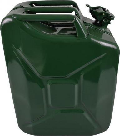 Jerrycan 20L.metaal groen