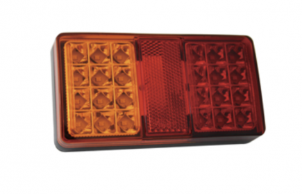 Rearlamp LED 150x80x 26.9mm.    12/24 V.  4F.  lucidity 