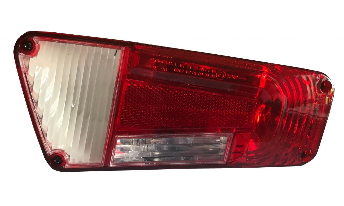 Glass rear light AJBA RL.20.130 222x100x60mm (R)