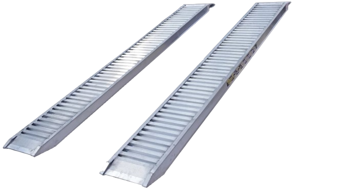 Set oprijplaten alu. 2400x300x75mm 3000kg. (2St.)