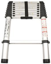 Telescopic ladder aluminum 0,8->2,6m.EN131