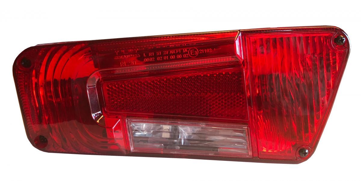 Glass rear light AJBA RL.20.110 222x100x60mm (L)