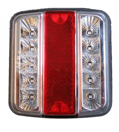 Rear lamp 100x100mm.10LED 12V. white