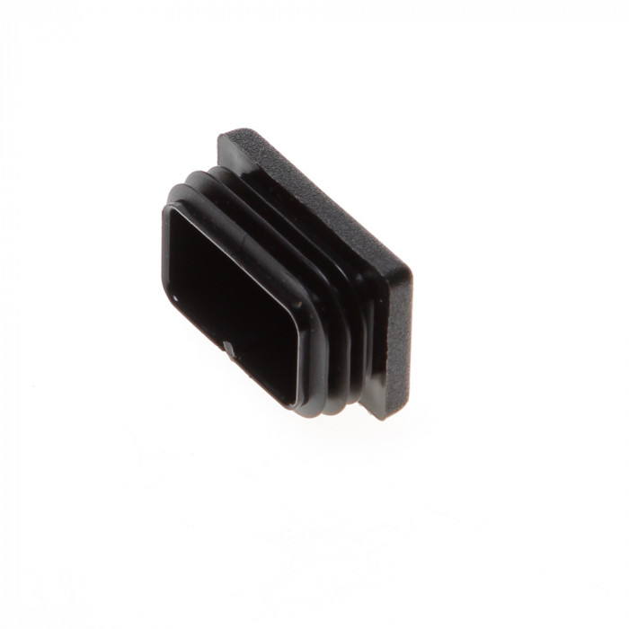 Insteekdop 40x25mm. zwart rechthoekig