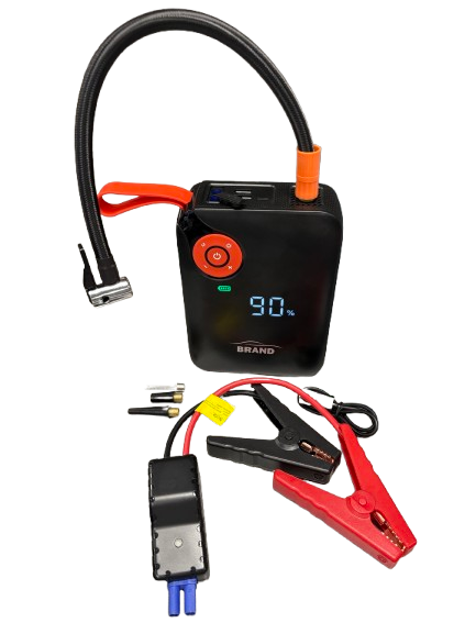 Jump starter 12V. 7200mAH inkl. Luftkompressor