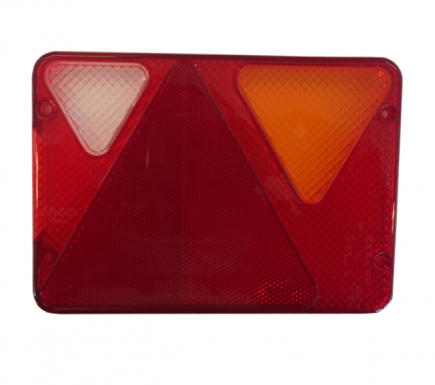 Rear lamp lens 185x130mm (R) Ajba reflector