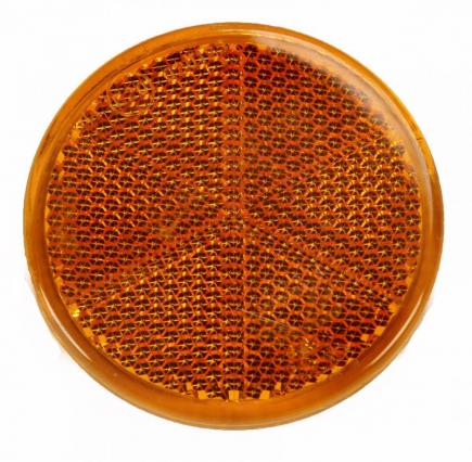 Reflector oranje Ø60mm.zelfklevend  aj.ba