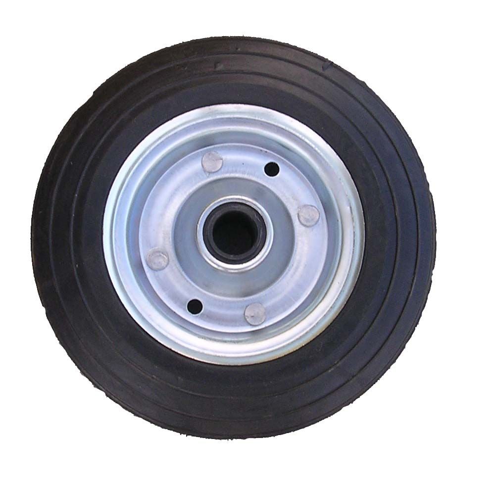 Spare wheel metal rim solid rubber tyre 160x40mm.