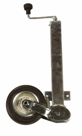 Jockeywheel 60mm.square metal rubber 200x60mm.