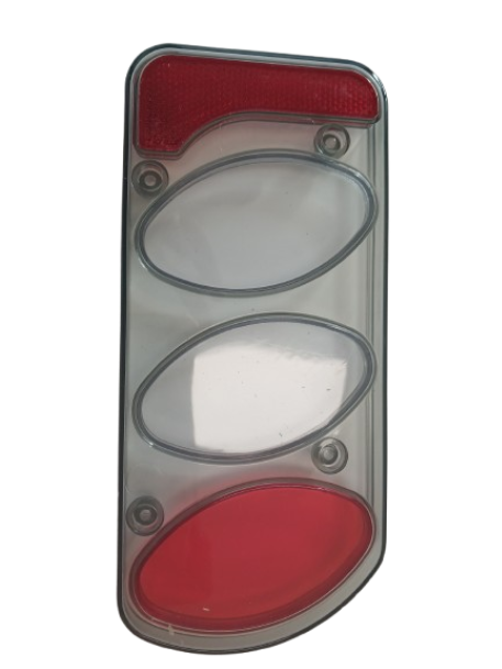 Achterlichtglas  220x100mm. (R) Ajba rook 