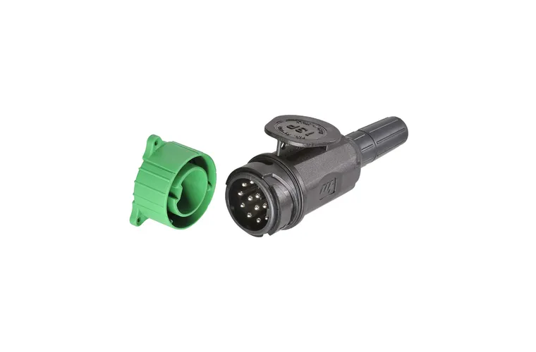 Stekker 13p.pvc met afdichtingskap