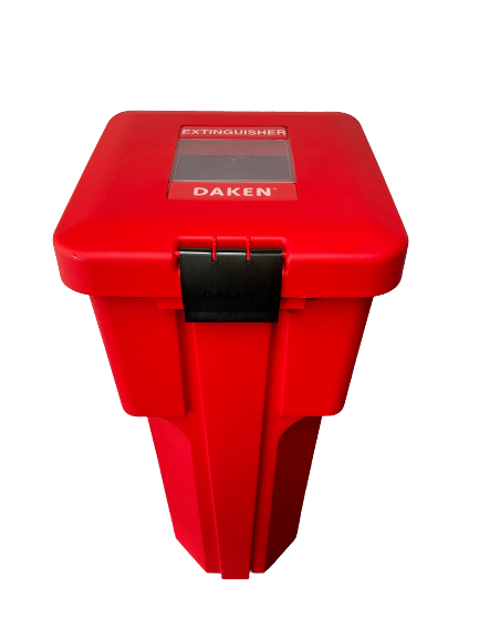 Feuerlöscherkasten  Sliden 9/12kg. max Ø200 mm.  309*324*750mm. Daken