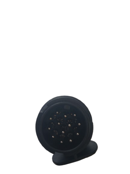 Stekker 13p.pvc met afdichtingskap 2 gaats tule