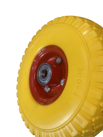 Anti-puncture tyre, 300*4, 20mm axle hole, incl. ball bearing