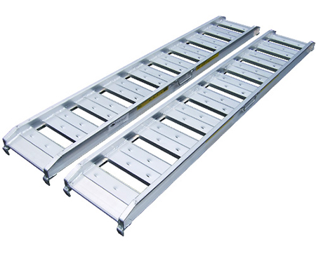Set oprijplaten alu.3500x450x140 mm. 4000kg. GS