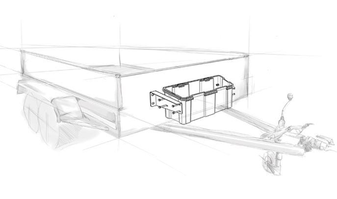 Fixingset for < 550 mm. 