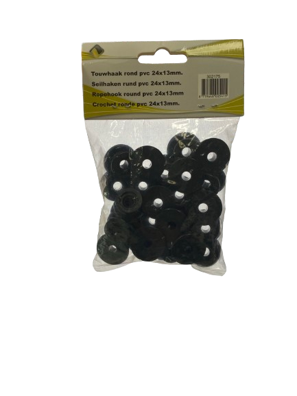 Touwhaak rond pvc 24x13mm. per 25 stuks