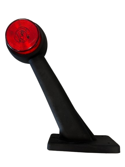 Breedtelicht rood/wit 186mm.LED 12V.(L) 10->30V.