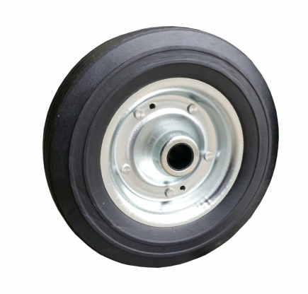 Spare wheel metal rim solid rubber tyre 200x60mm.