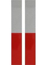 Reflector rood/wit 30 cm. set (2 stuks)