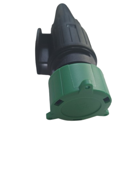 Stekker 13p.pvc met afdichtingskap 2 gaats tule