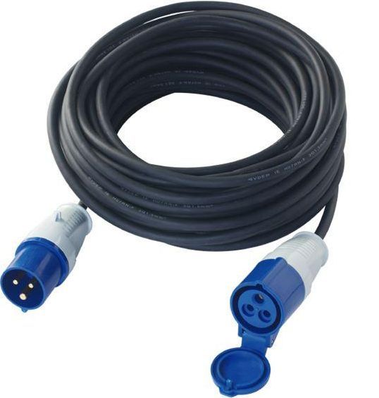 Verlengkabel CEE. 200/250V 16A blauw  20m.