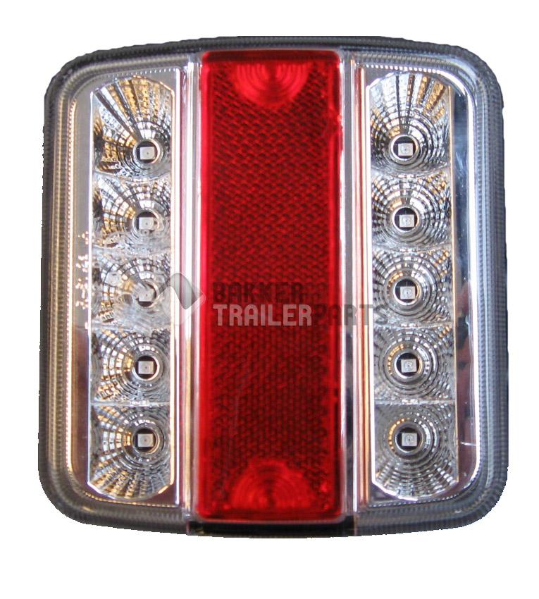 Rear lamp 100x100mm.4f.10LED 12V.