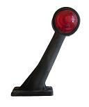 Breedtelicht rood/wit 160mm.30º AJBA EK