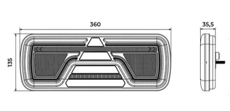 Tralert LED Achterlicht (R) + achteruitrijlicht VC-2000