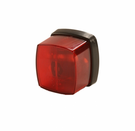 Markeringslamp rood 66x62mm.12V.Radex 912