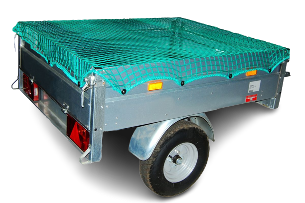 Trailer net green elastic cord 2x3m.bag