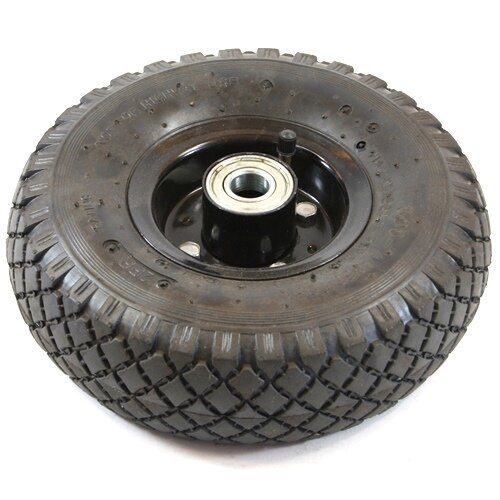 Spare wheel metal rim air tyre 260x85mm 20mm axle hole incl. ball bearing