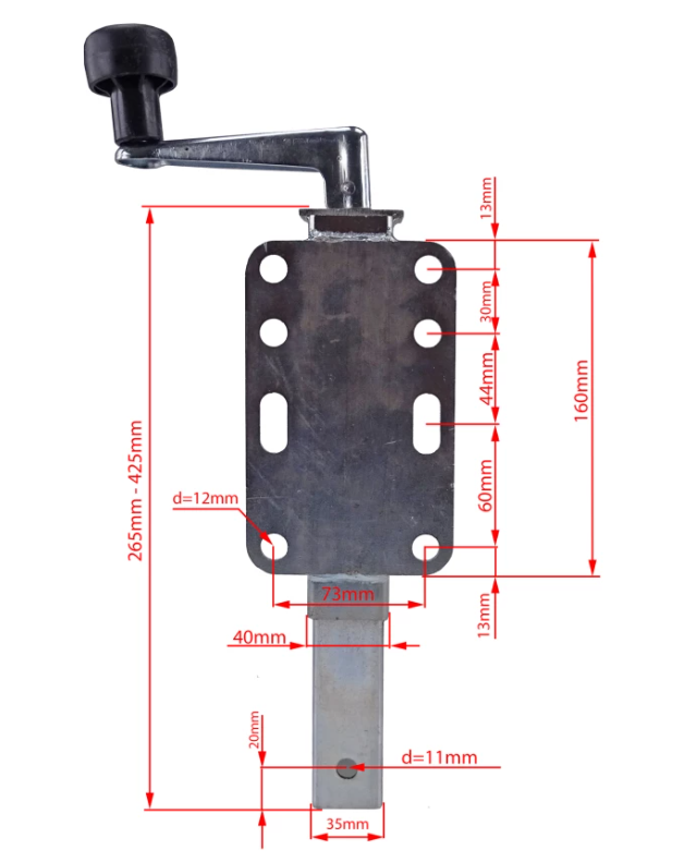 Kielsteun verstelbaar 