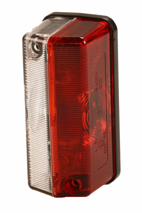 Outline marker lamp red/white 90x42mm.12V.Radex925