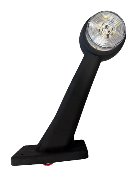 Breedtelicht rood/wit 186mm.LED 12V.(L) 10->30V.